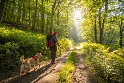 randonner avec un chien