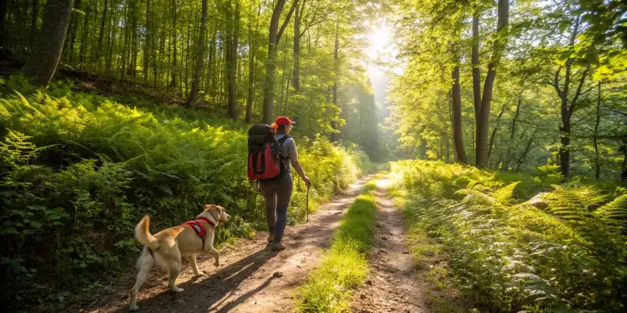 randonner avec un chien